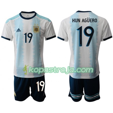 Billiga Fotbollströjor Argentina Sergio Agüero 19 Barn Hemma tröja Copa América 2019 Kortärmad